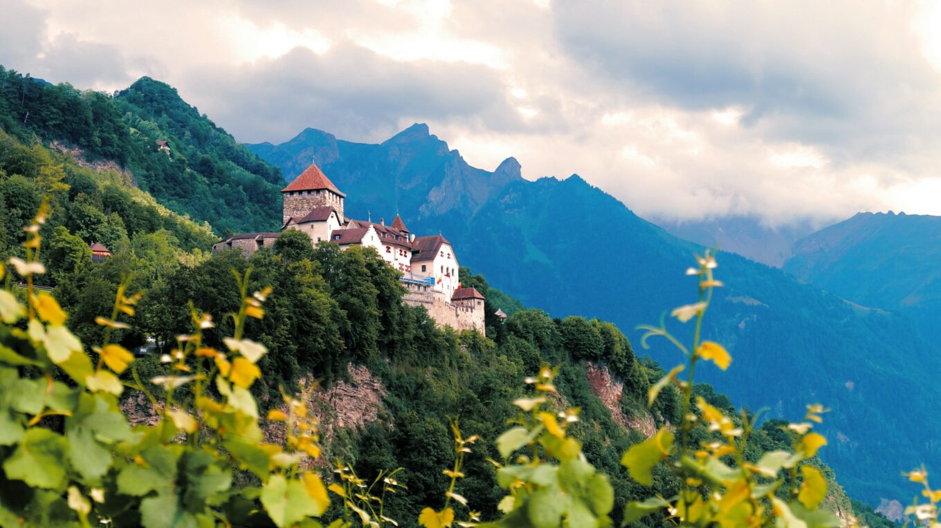 Zdjęcie przedstawia panoramę Szwajcarii