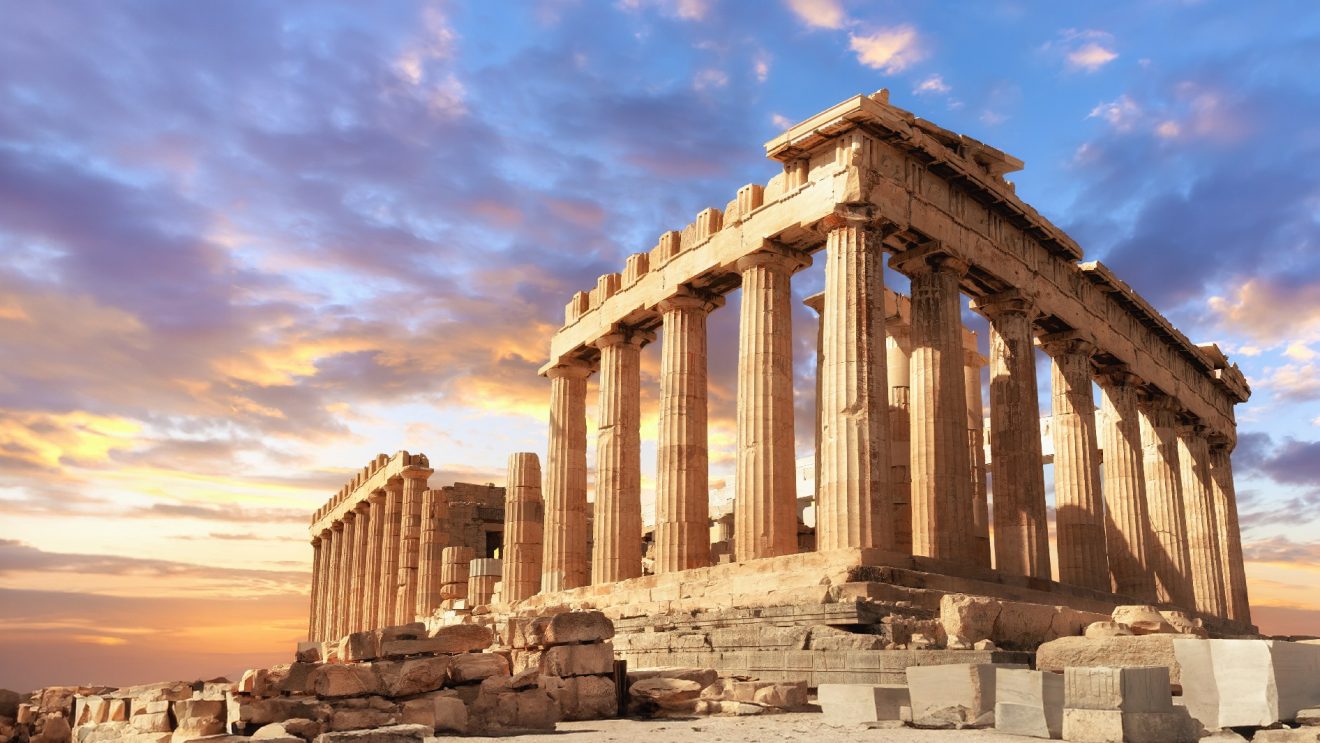 The,Ruins,Of,An,Ancient,Greek,Temple.,Parthenon,On,The