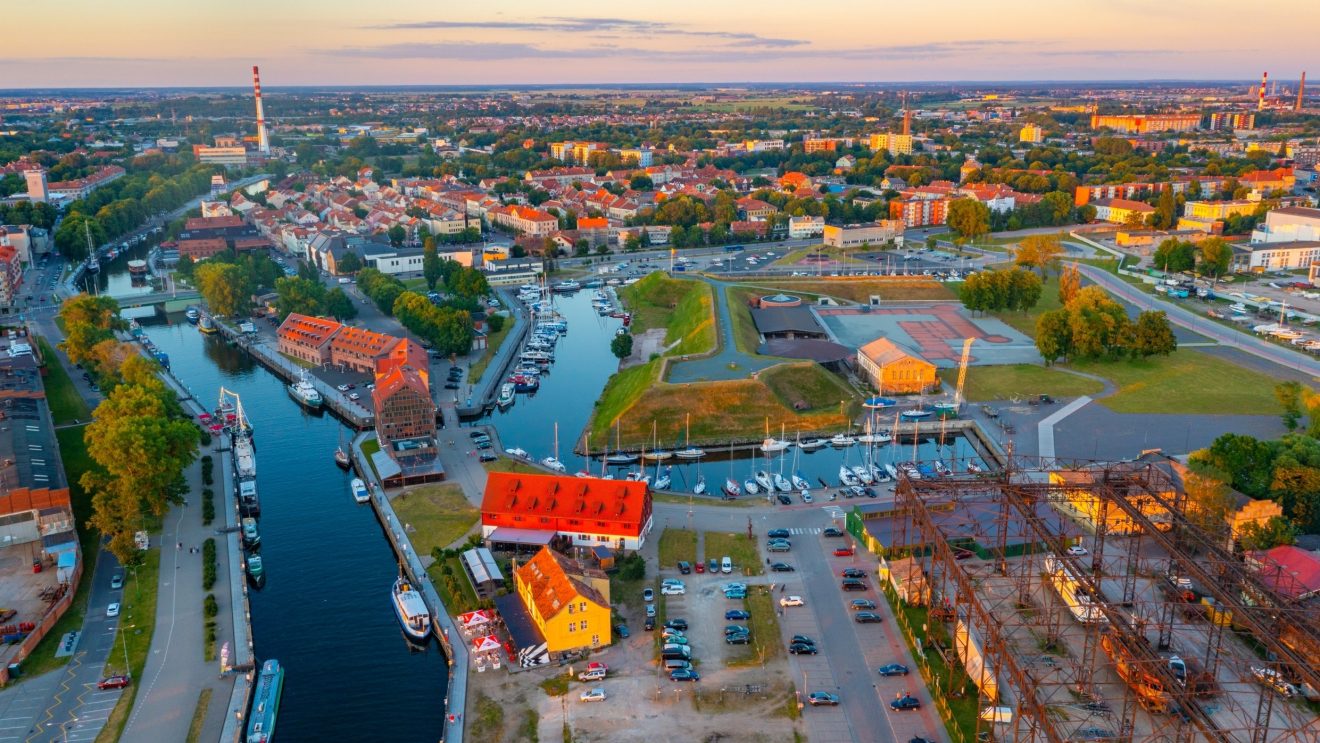 Aerial,View,Of,The,Klaipeda,Castle,In,Lithuania.