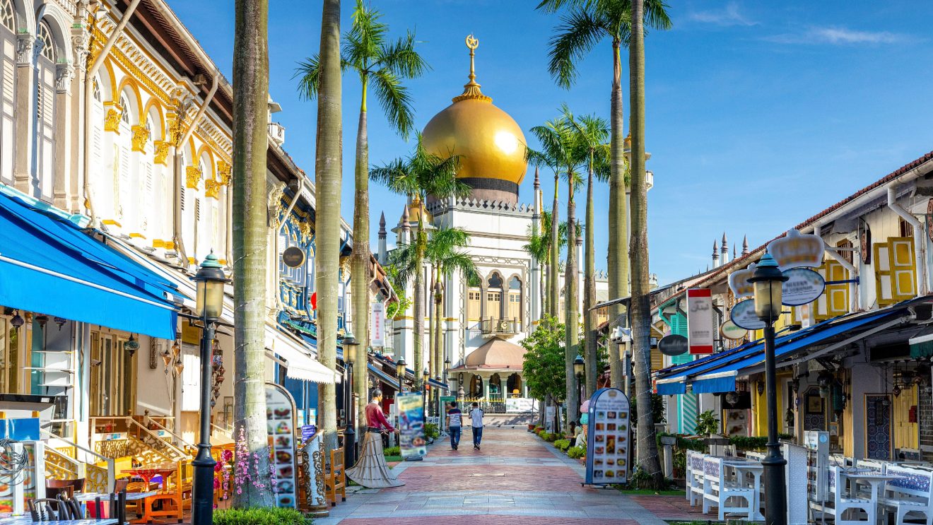 Street,View,Of,Singapore,With,Masjid,Sultan