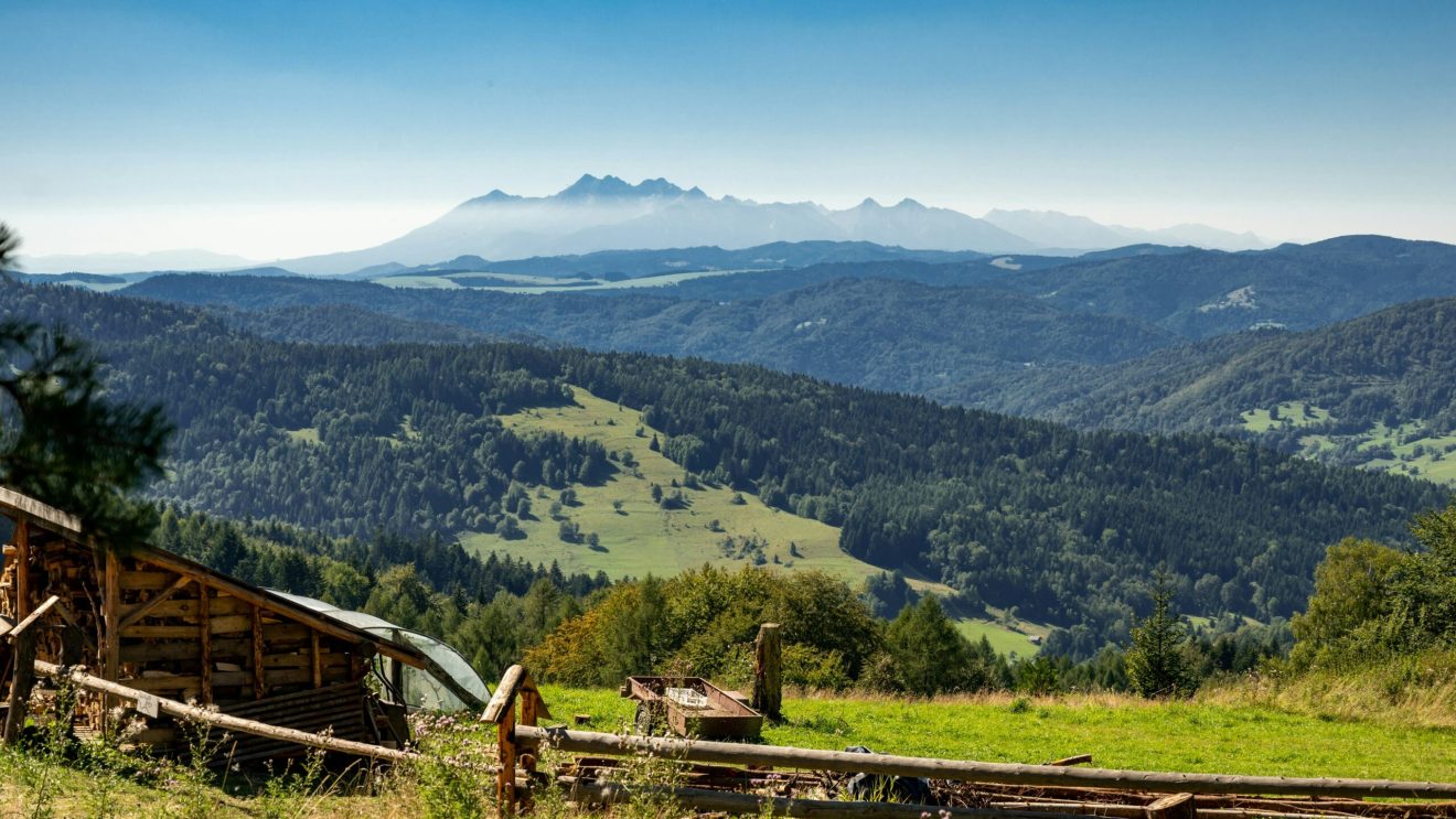 Zdjęcie przedstawia panoramę Beskidu Sądeckiego