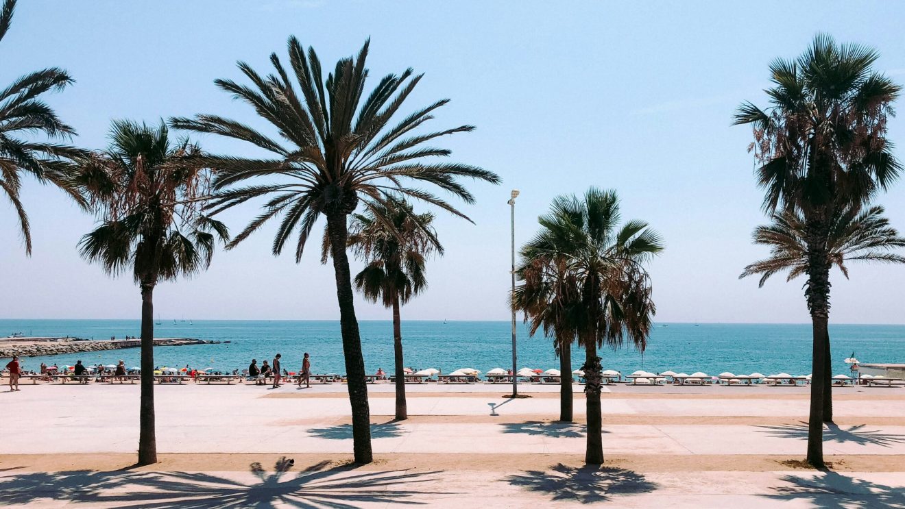 zdjęcie przedstawia plażę w Barcelonie